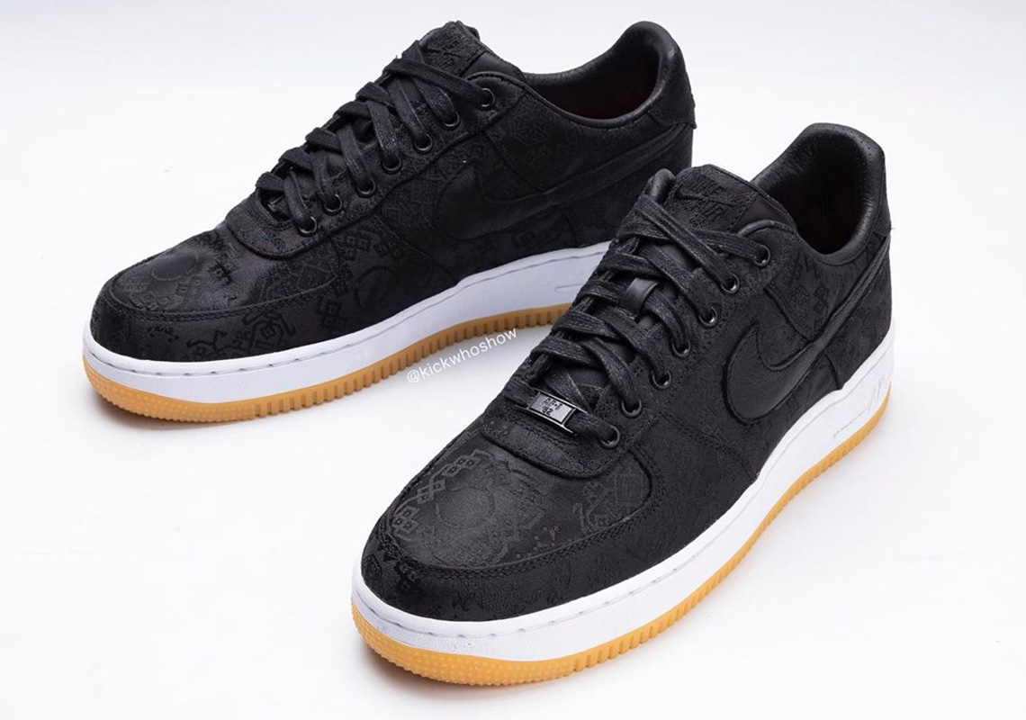On Foot Look At The Fragment CLOT Nike Air Force 1 Black - Fastsole