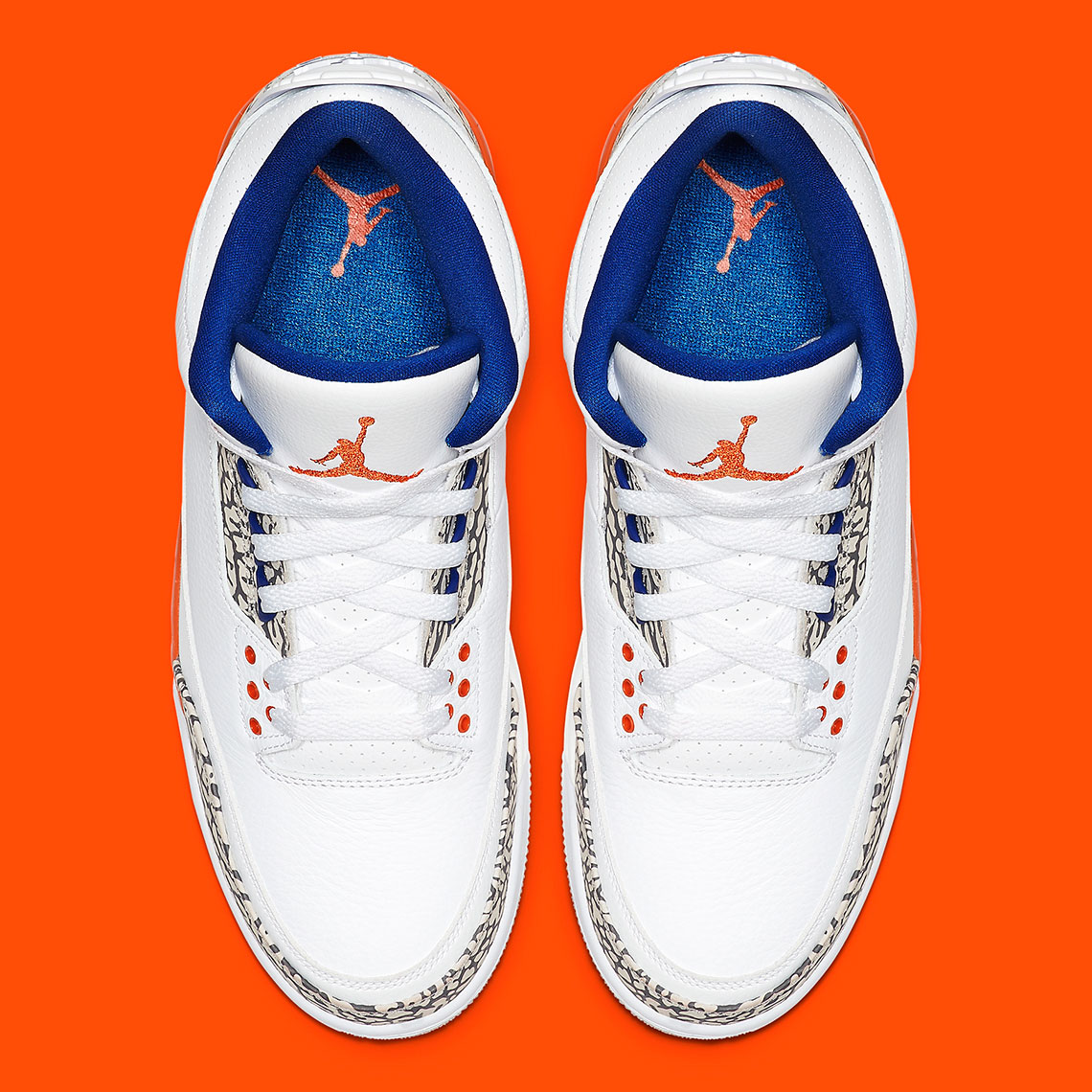 orange blue and white 3s