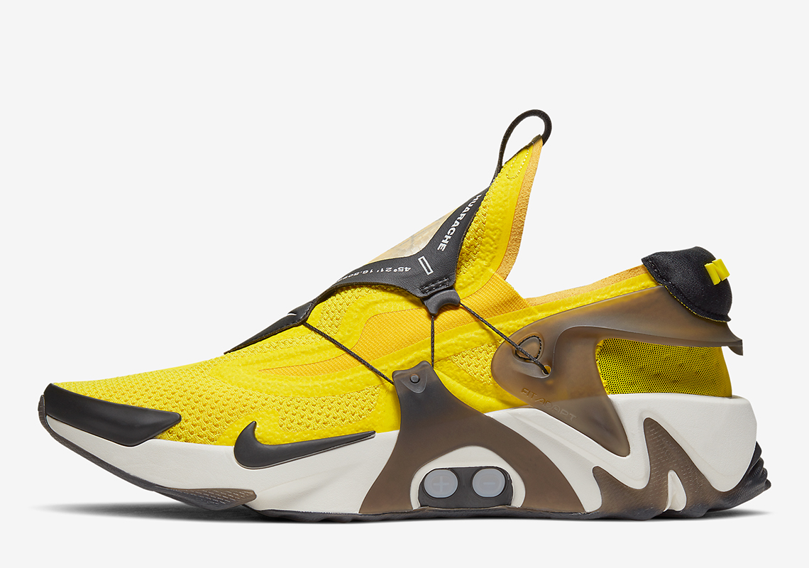 Nike Adapt Huarache Yellow 1