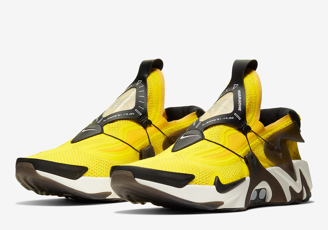 Nike Adapt Huarache &quot;Opti Yellow&quot; Official Photos Unveiled: Release Details