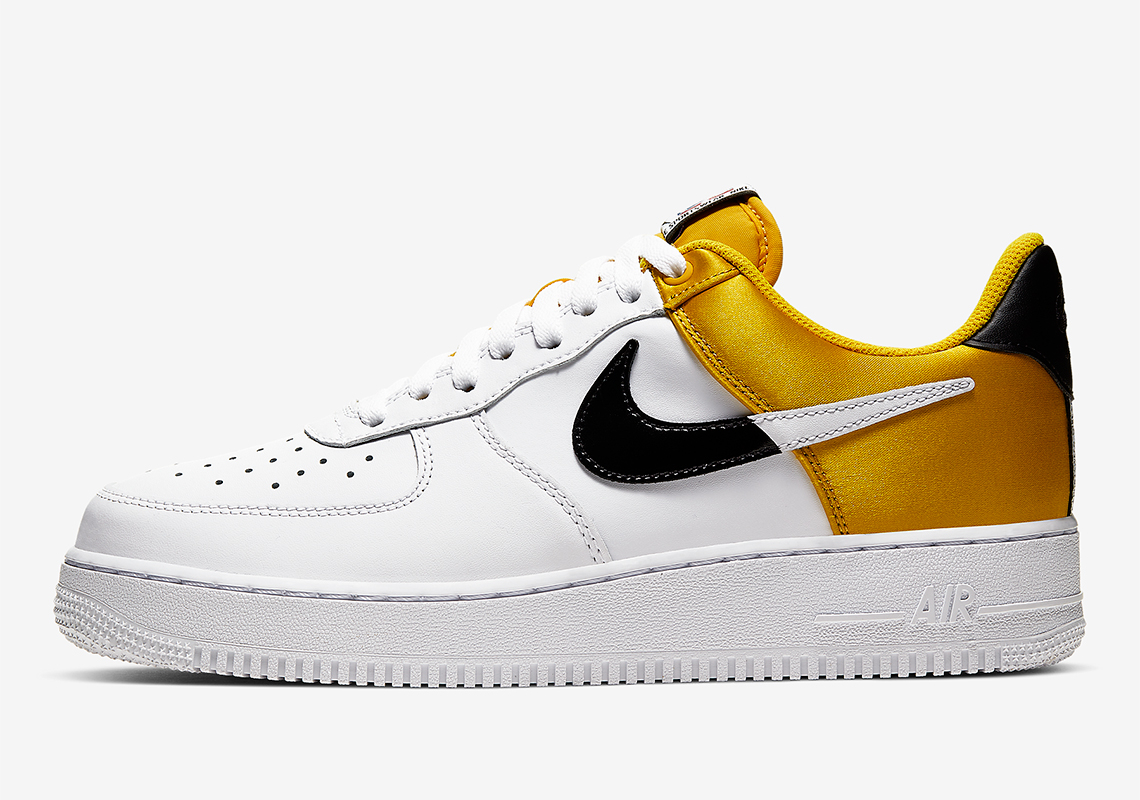 The Nike Air Force 1 Low NBA Adds Golden Yellow Satin