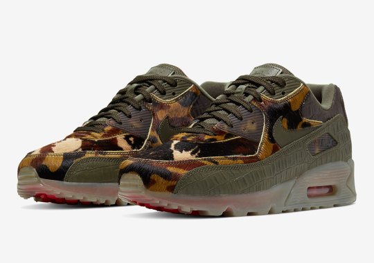Croc-Skin And Pony Haired Camo Appears On This Swampy Nike Air Max 90