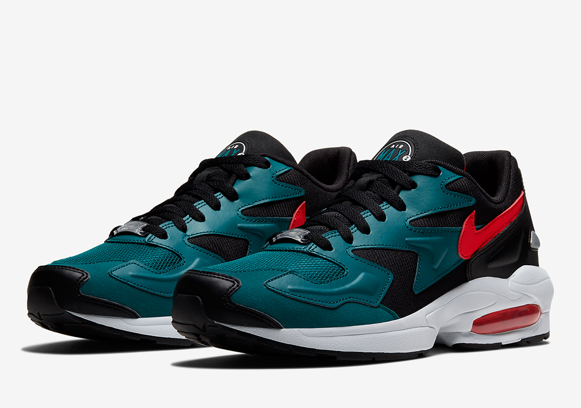 The Nike Air Max 2 Light Pairs Up Teal And Crimson Red