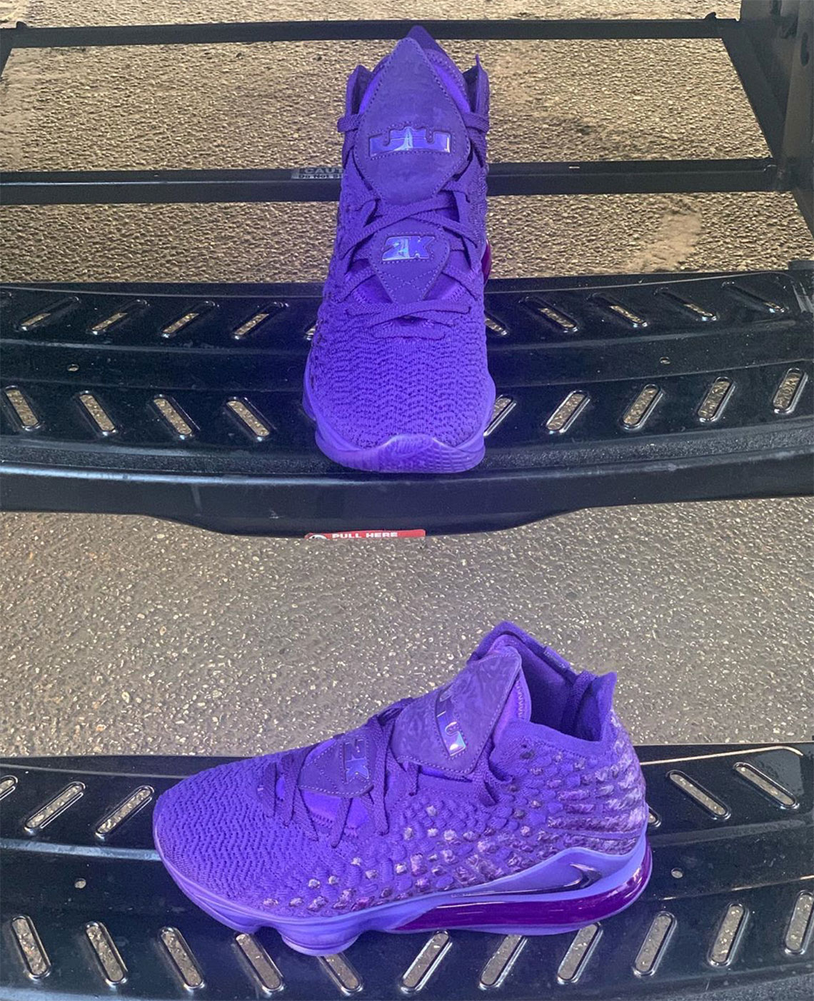 lebron james purple shoes