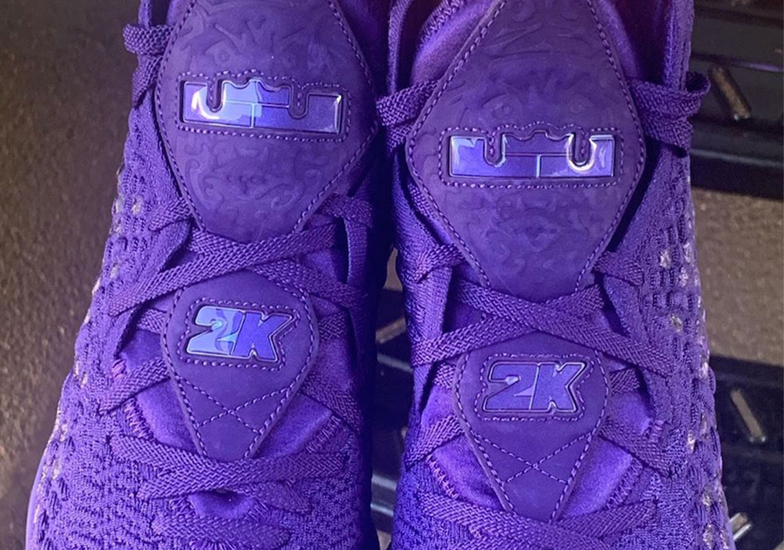 lebron james new purple shoes