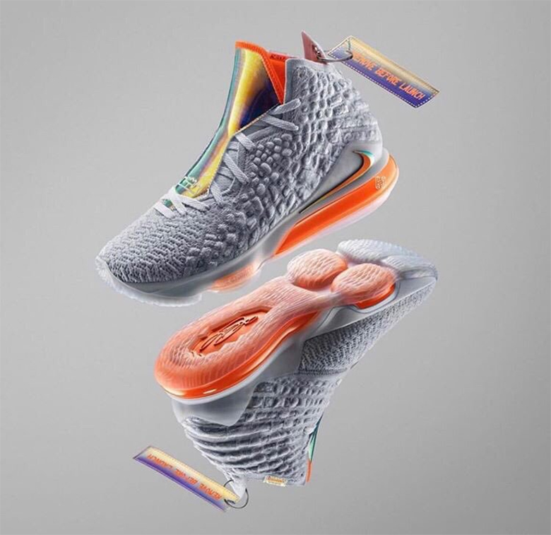 Nike Lebron 17 Grey Orange