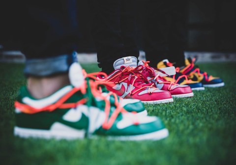 Off-White Nike Dunk Low University Red Pine Green Michigan Release Info ...