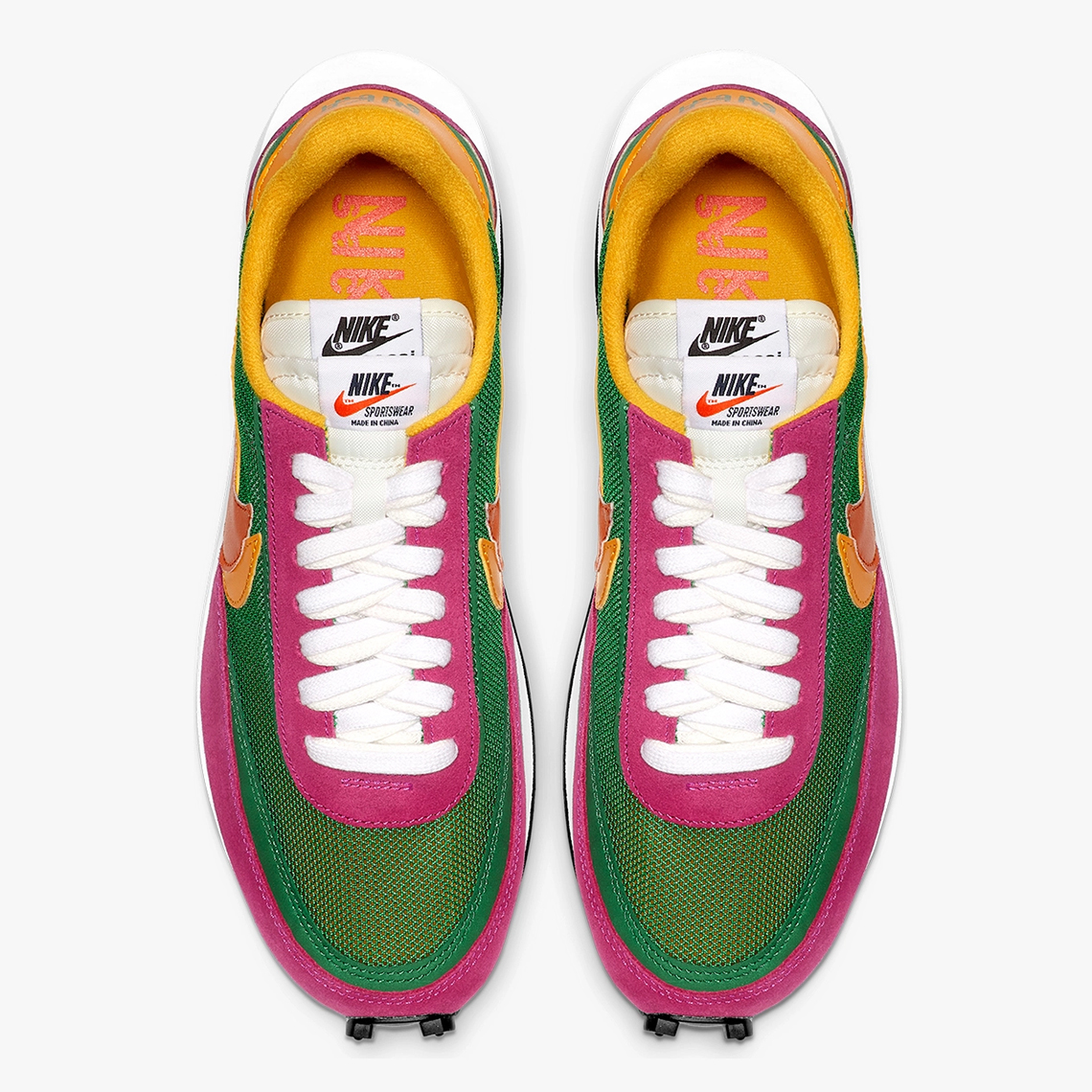 sacai x nike ldwaffle pine green