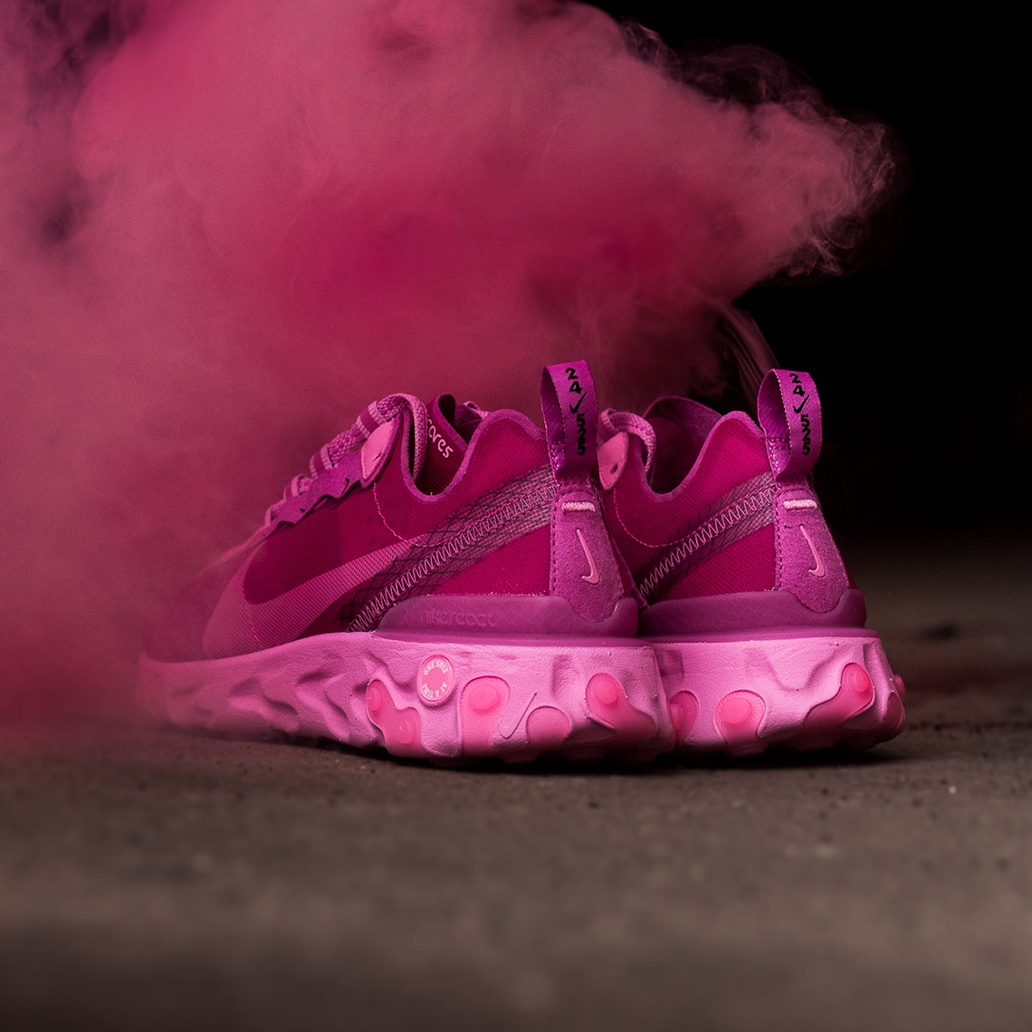 sneaker room nike react element 87 pink pink 3