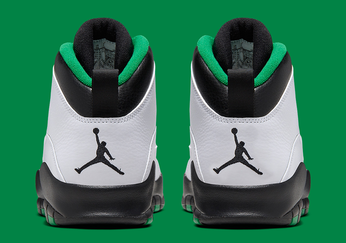 green and white jordan 10