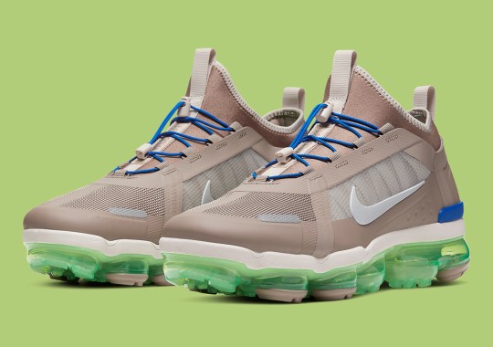 The Nike Vapormax Utility 2019 Applies Contrasting Beige And Neon Hues