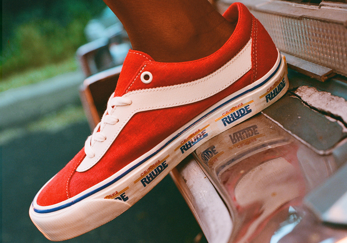 Rhude vans SHADOW Old Skool Check Suede Red Black Release Info 5