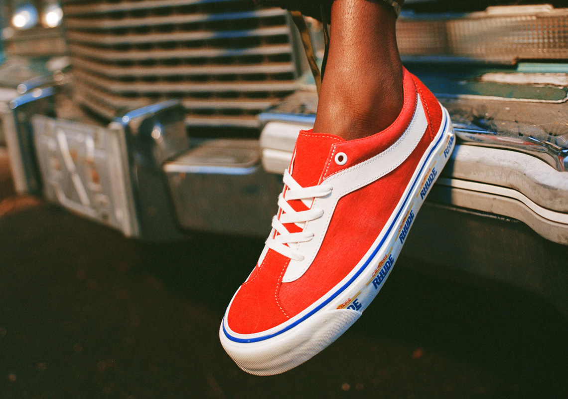 red black and blue vans