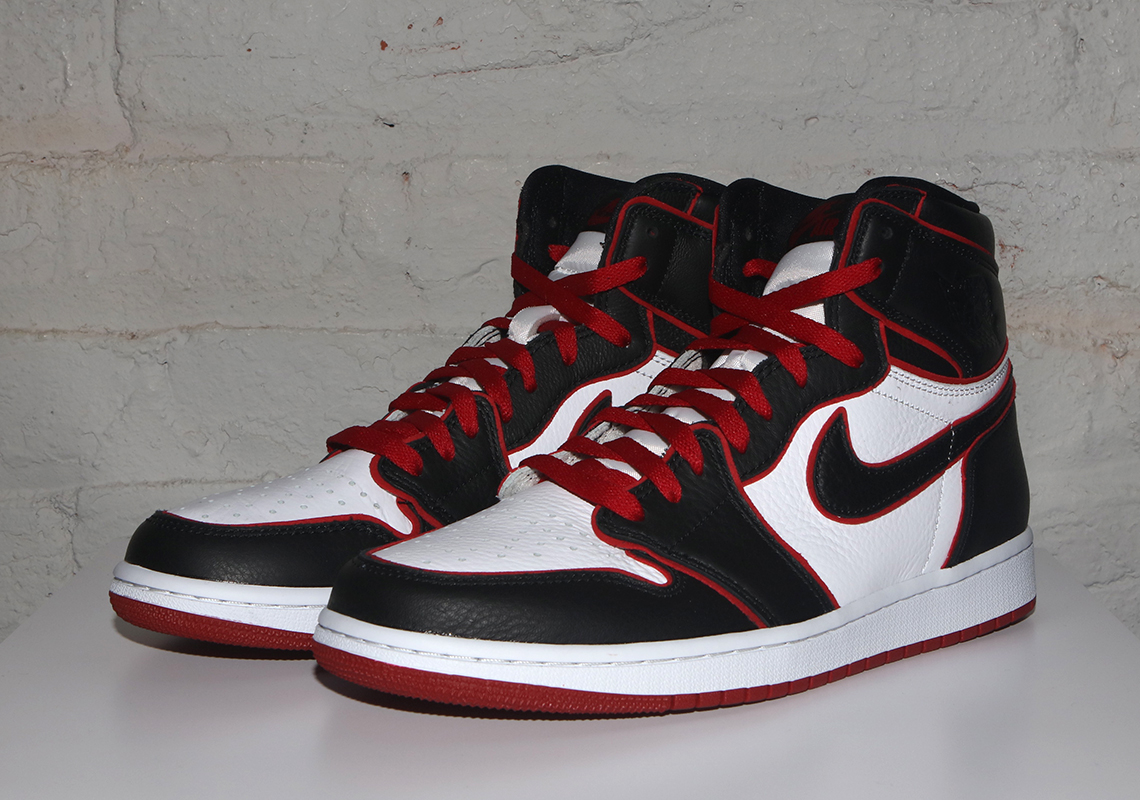 Air Jordan 1 Retro High OG "Bloodline" Features Tumbled Leather With Red Piping