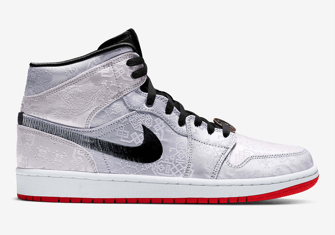 CLOT x Air Jordan 1 Mid Officially Unveiled With Silky Patterns: Release Details