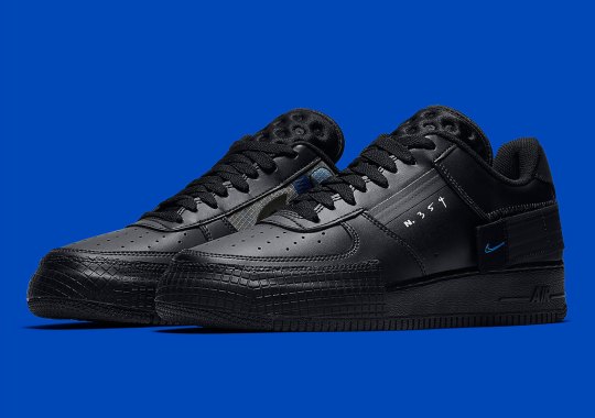 The Nike AF1 Type “Triple Black” Adds Royal Blue Accents