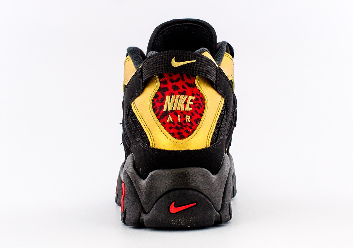 nike barrage red gold