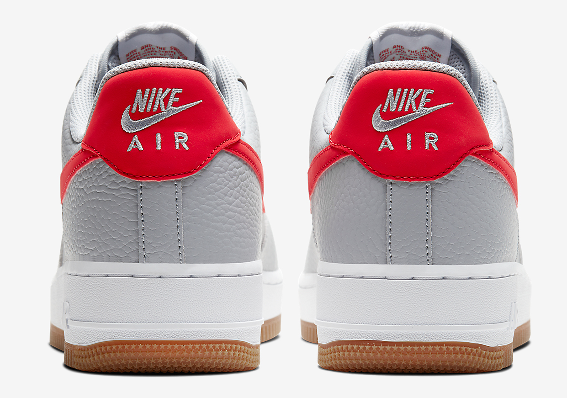 air force 1 wolf grey red