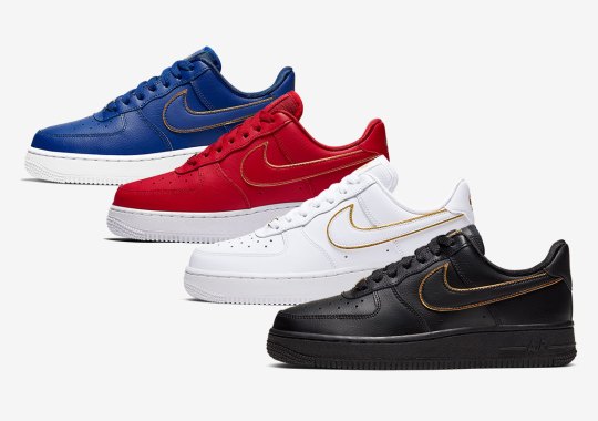 Nike Adds Golden Swoosh Borders On The Air Force 1 Low
