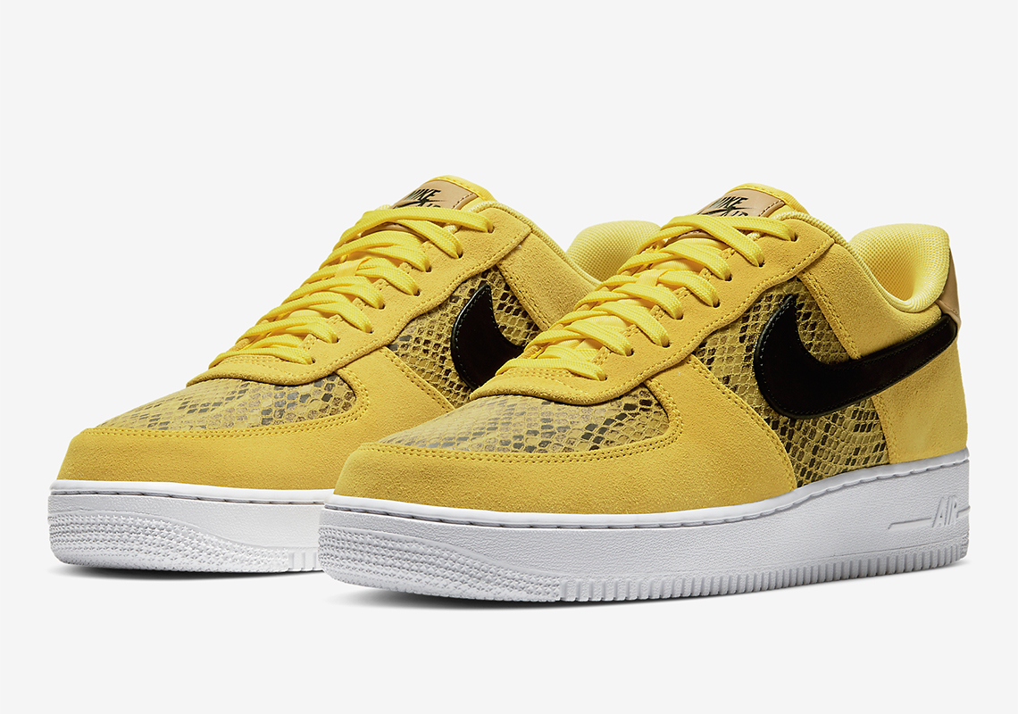Nike Air Force 1 Low &quot;Yellow Snakeskin&quot; Revealed: Official Images