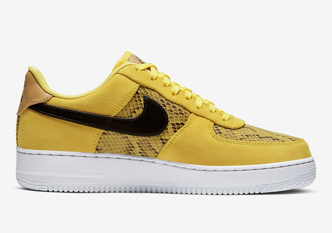 Nike Air Force 1 Low &quot;Yellow Snakeskin&quot; Revealed: Official Images
