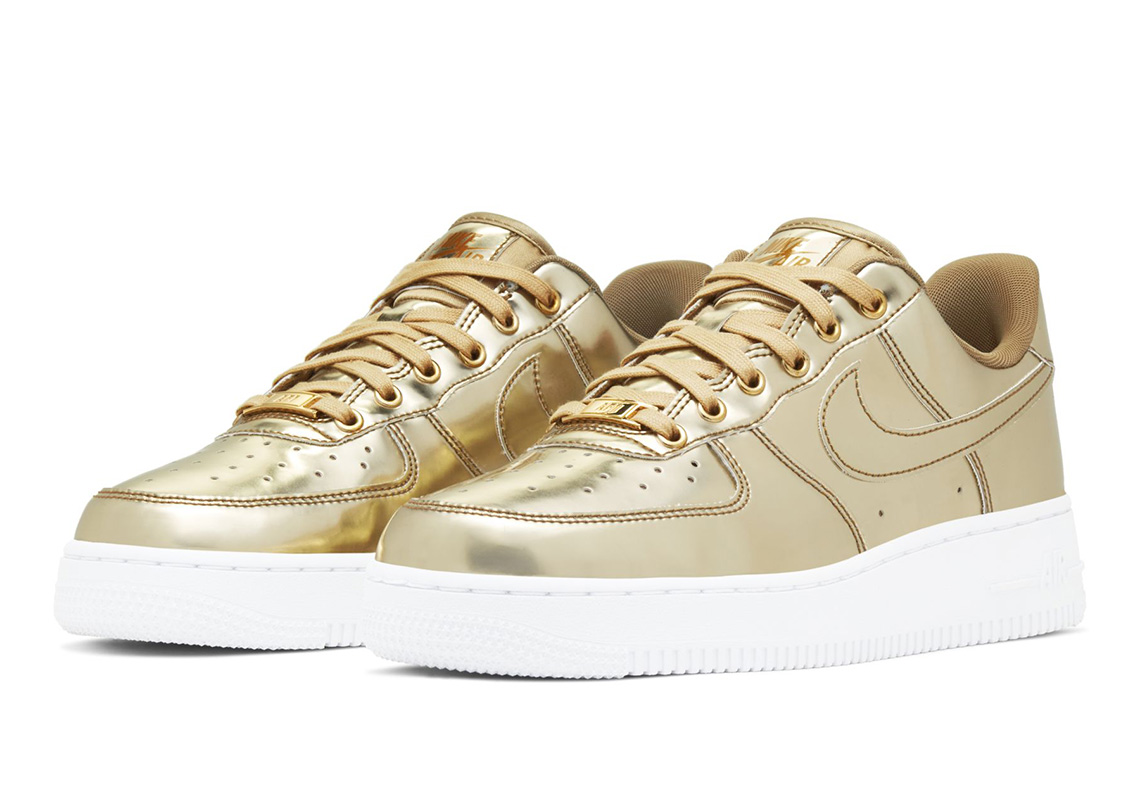 gold lined air force ones