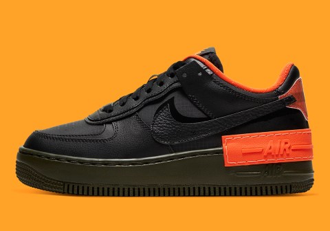 Nike Air Force 1 Black Orange CQ3317-001 | SneakerNews.com