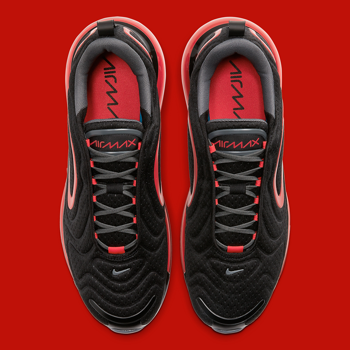 Red and black hot sale air max 720