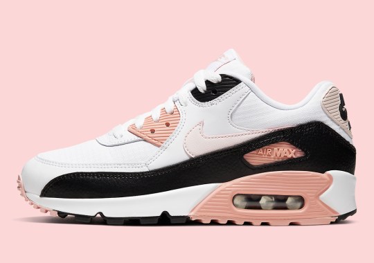 Soft Pink Accents Appear On This Crisp Nike Air Max 90
