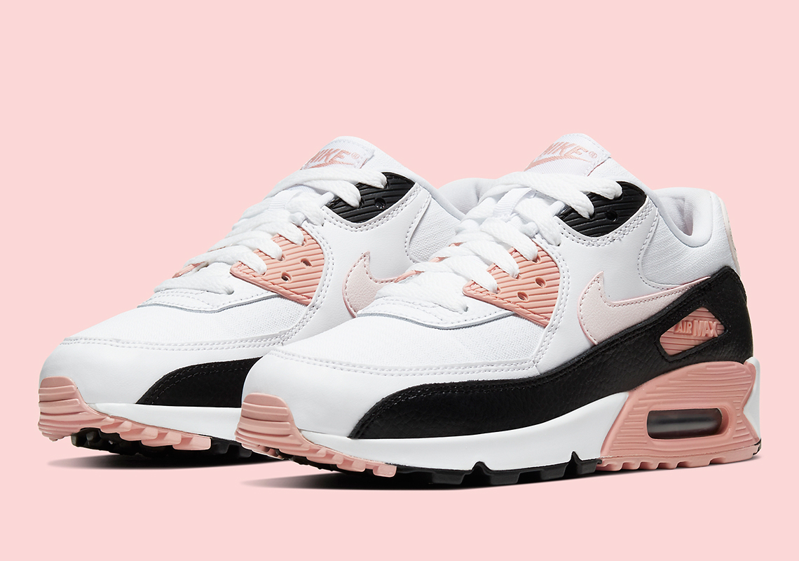 nike air max 90 pink and white