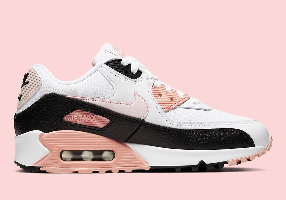 nike air max 90 essential white green pink