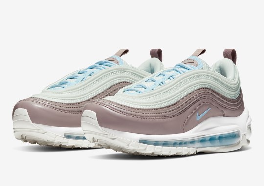 The Nike Air Max 97 For Women Draws In Linen And Light Blue Shades