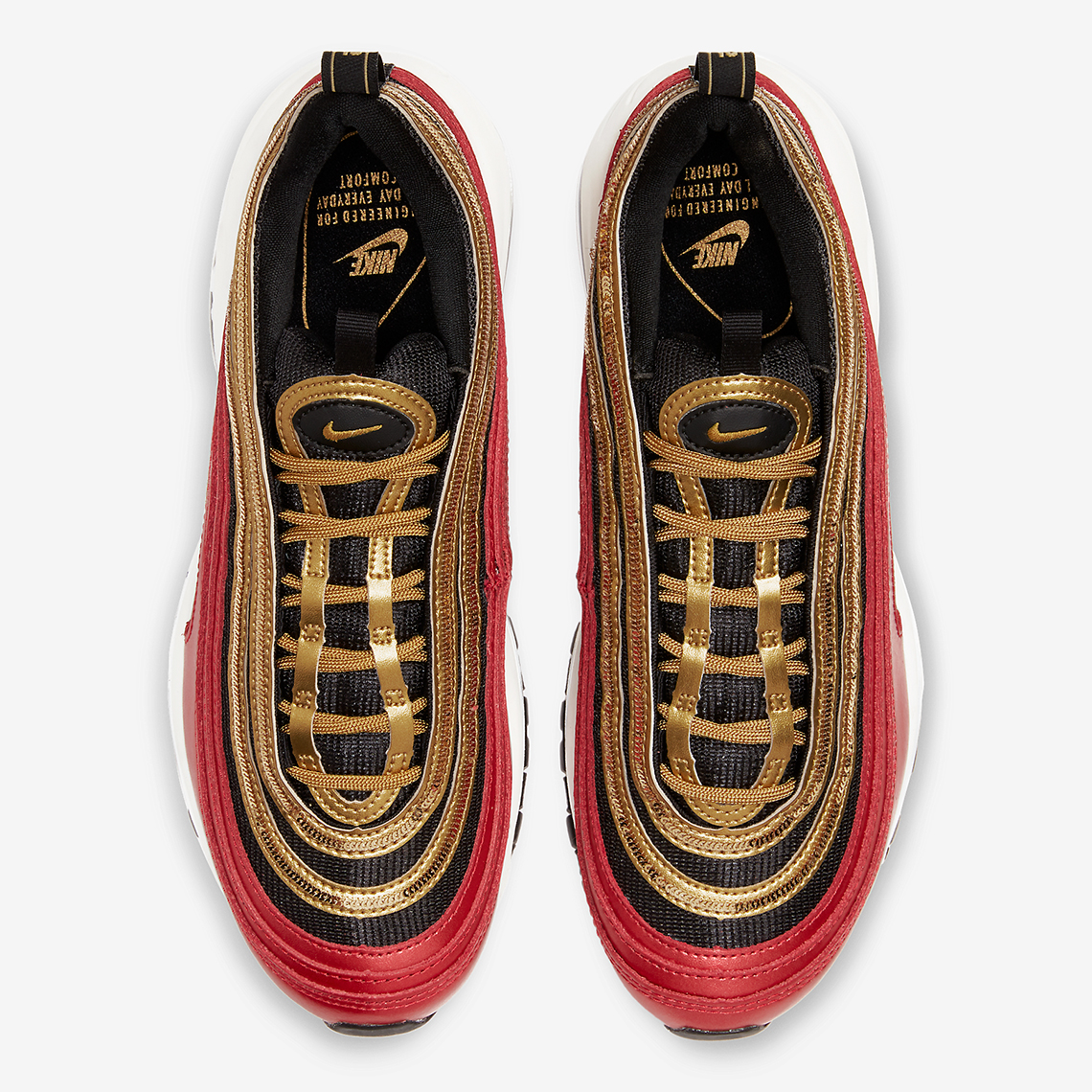 red and gold nike air max 97