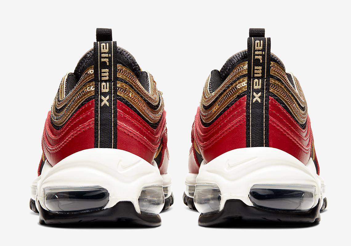 red and gold 97 air max