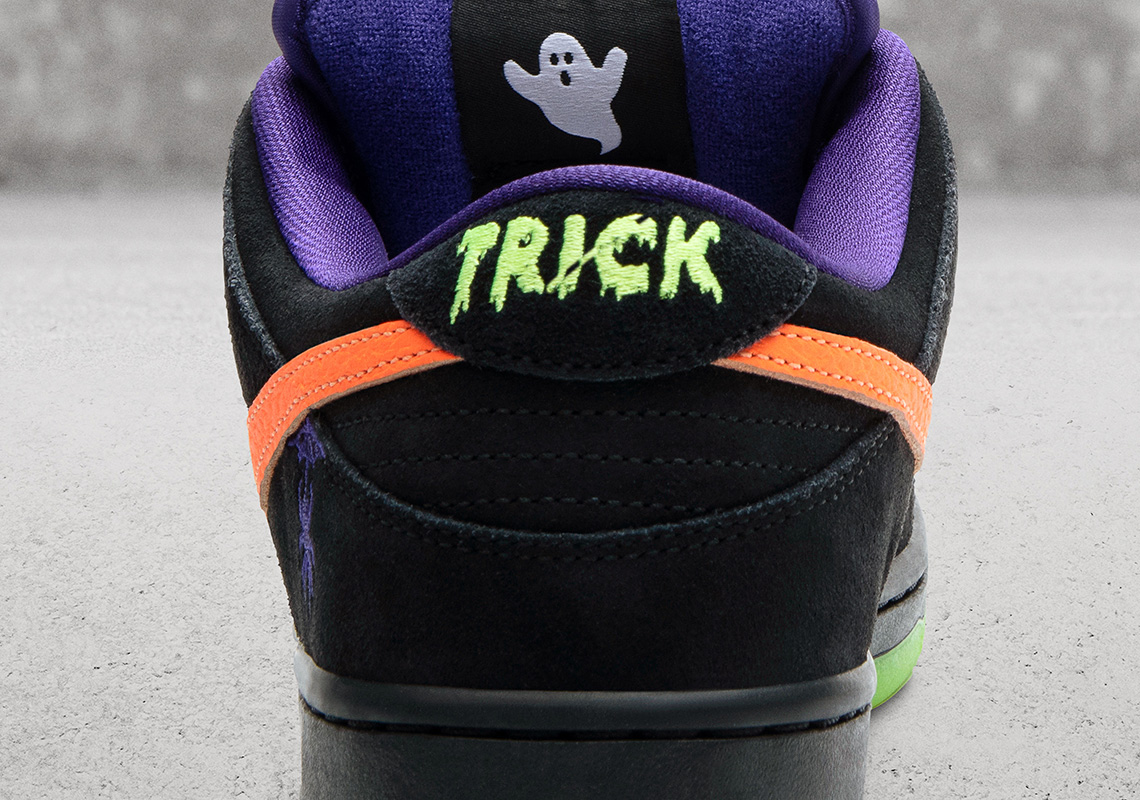 Nike SB Skateboard Dunk Low Night of Mischief 'Green Black Orange