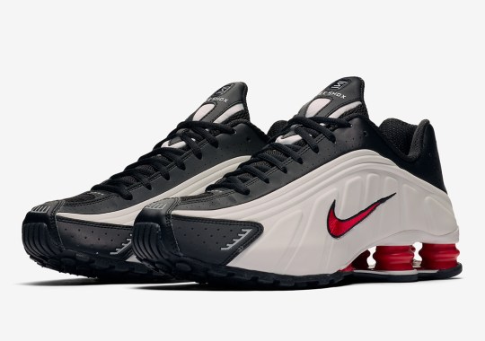 The Nike Shox R4 Surfaces In A Striking White And Red Colorway