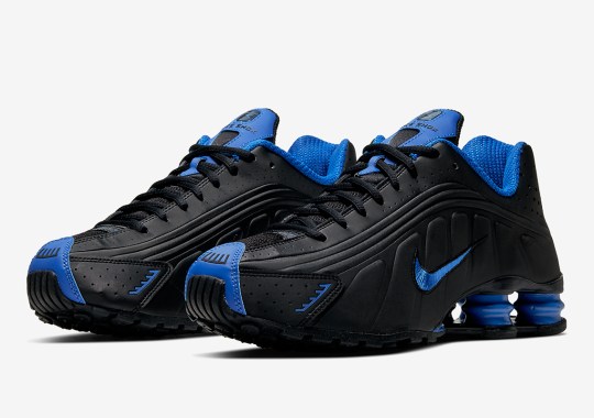 The Nike Shox R4 Surfaces In A Classic Black and Royal Blue Colorway
