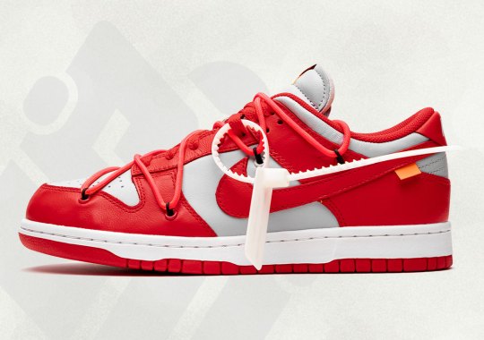 Best Look Yet At The Off-White x Nike Dunk Low “University Red”