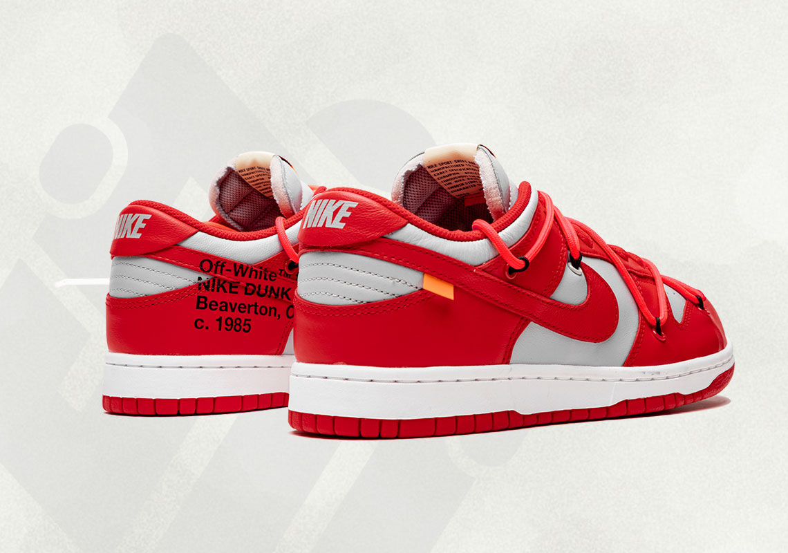 Off-White Nike Dunk Low University Red CT0856-600 Photos