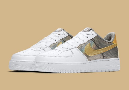 The Nike Air Force 1 Low For Kids Goes Lux With Slippery Snakeskin