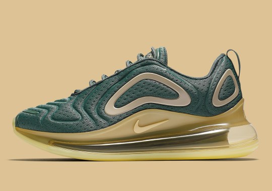 The Nike Air Max 720 Pairs Jade Green With Gold Accents