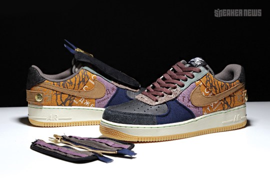 Here’s What The Travis Scott Air Force 1 Low Looks Like With And Without The Shroud