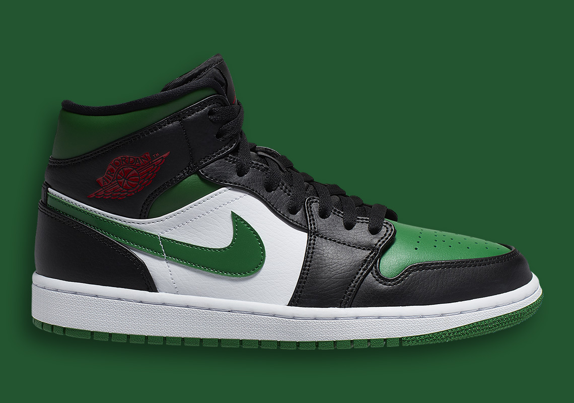 Air Jordan 1 Mid Green Toe 554724-067 Release Info | SneakerNews.com