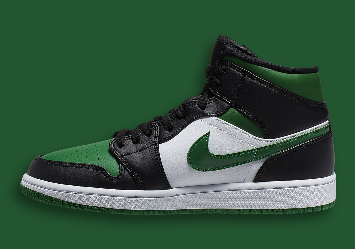 jordan 1 mid black and green