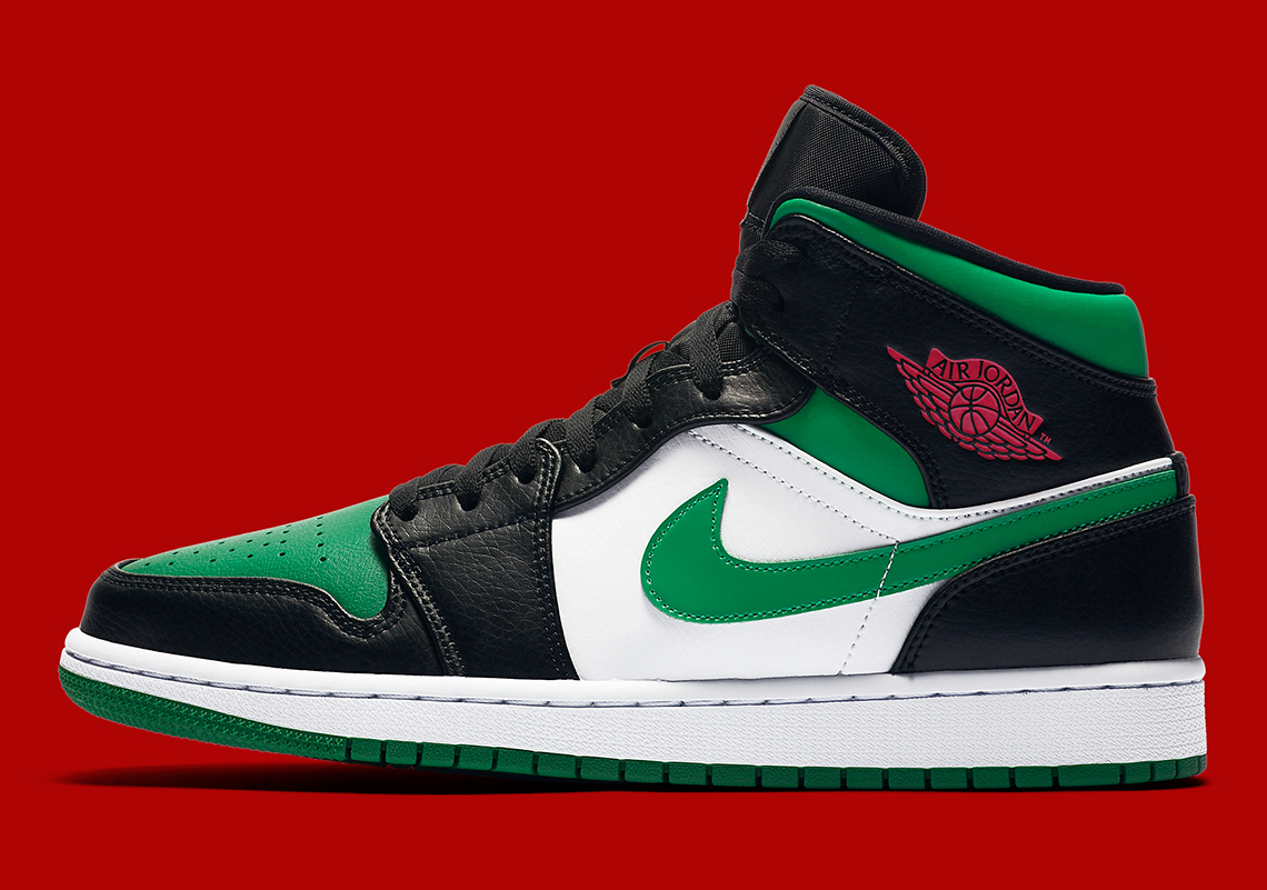 green white and black air jordan 1