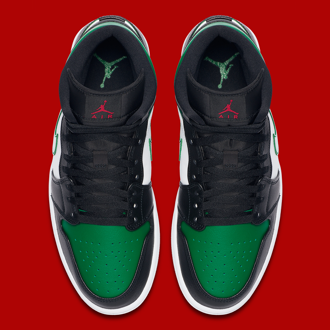 Air Jordan 1 Mid Dressed In ChristmasLike Colorway Official Images