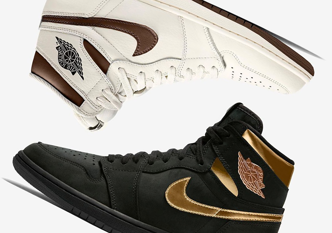 brown and gold jordans