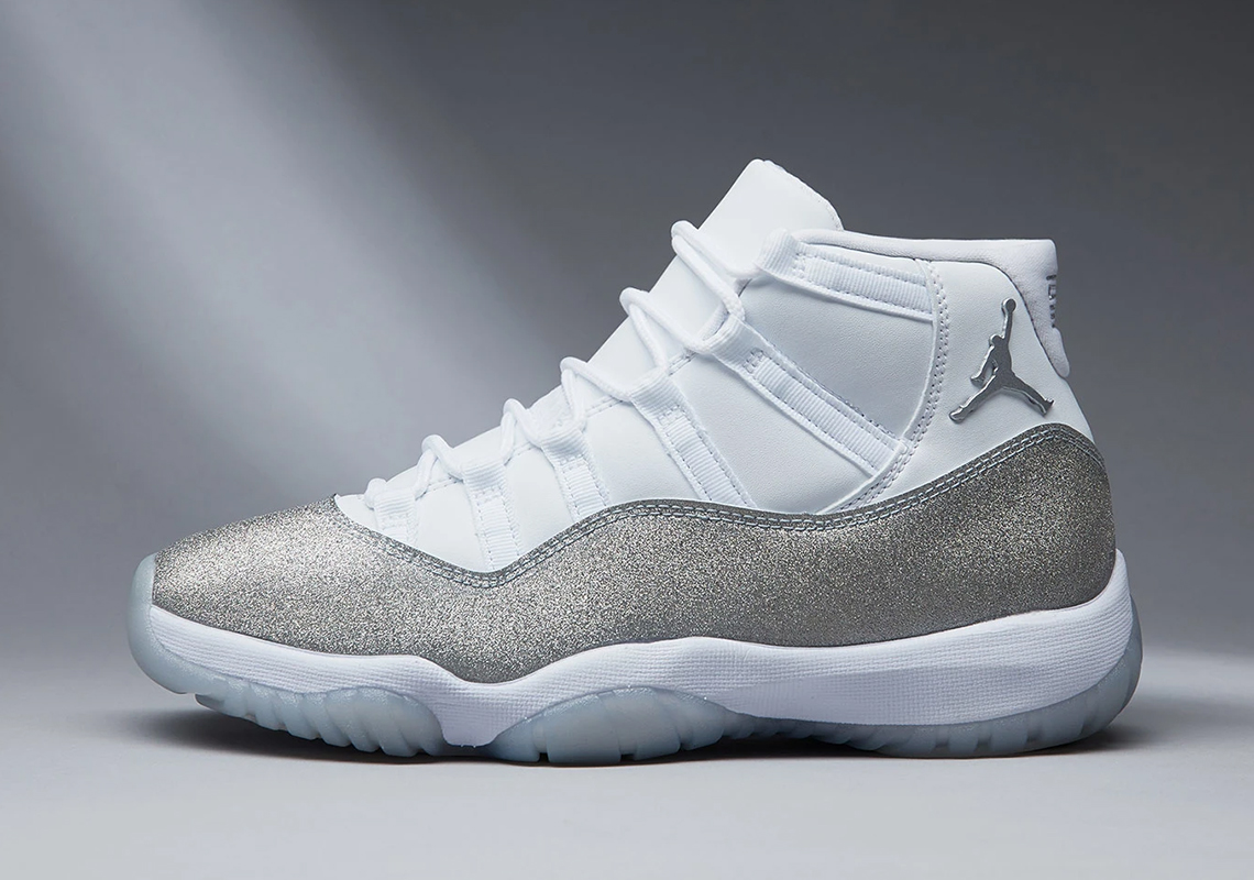 retro 11 jordans silver