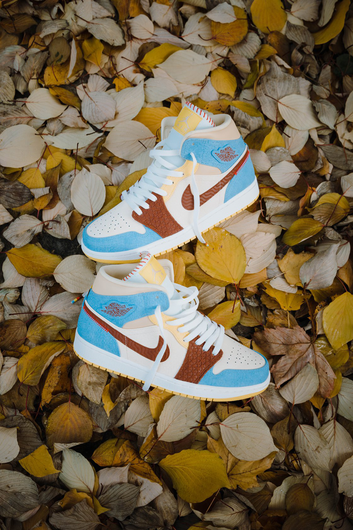 blue and brown jordans