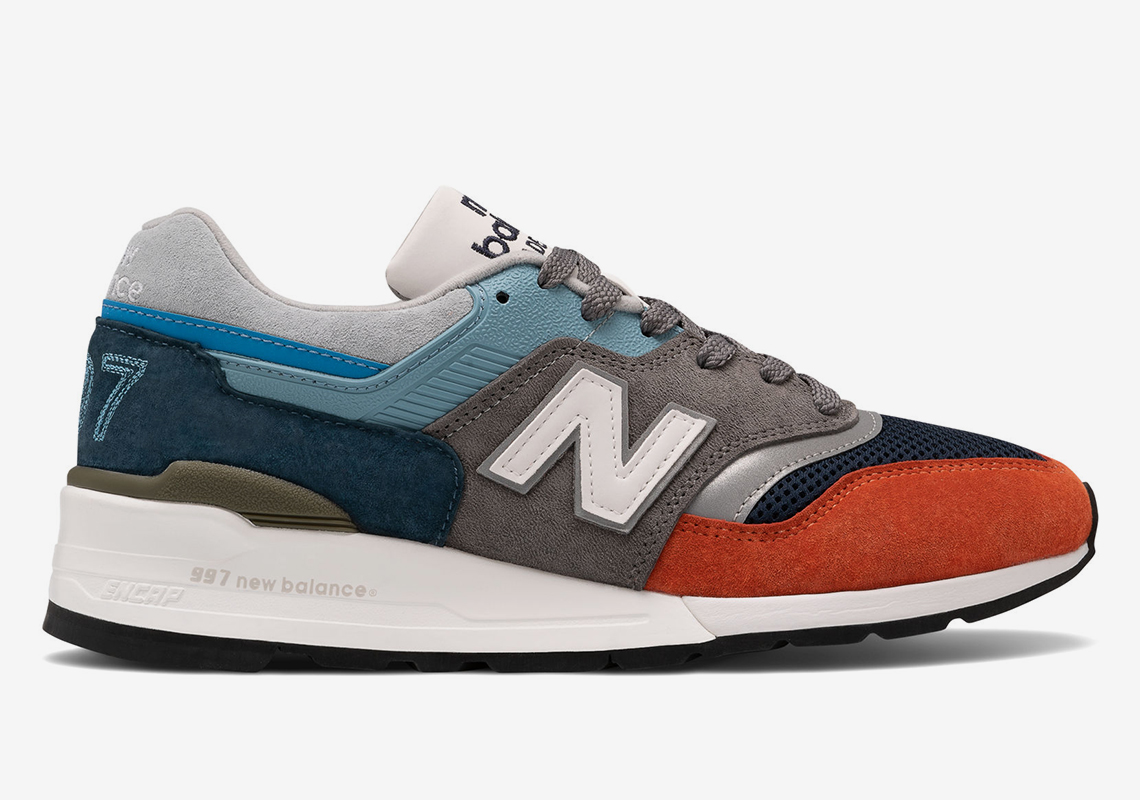 New Balance 997 Orange Blue Grey 